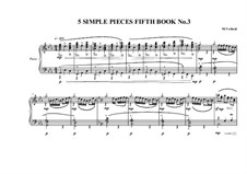 5 Simple pieces for piano: Fifth book No.3, MVWV 701 by Maurice Verheul