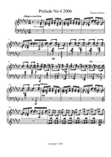 Piano Prelude No.4: Piano Prelude No.4 by Thomas Penders