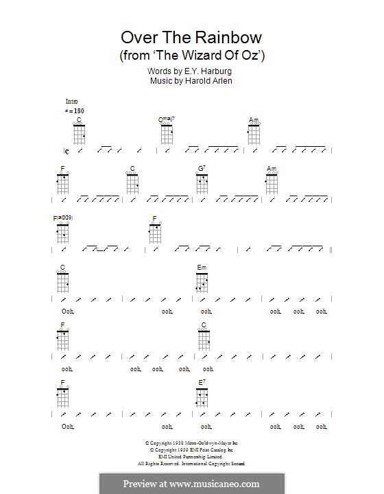Instrumental version: para ukulele by Harold Arlen