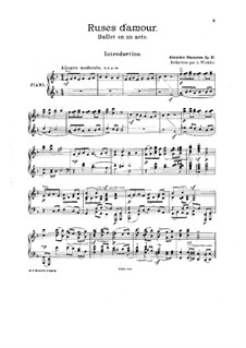 Ruses d'Amour, Op.61: Para Piano by Alexander Glazunov