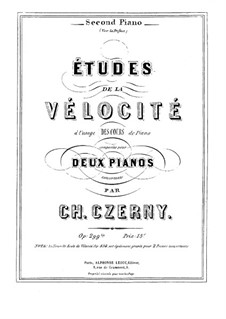 School of Velocity, for Two Pianos, Op.299 bis: Second part by Carl Czerny