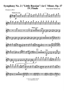 Movement IV: Clarinete em Bb 1 (parte transposta) by Pyotr Tchaikovsky