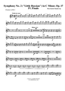Movement IV: Clarinete em Bb 2 (parte transposta) by Pyotr Tchaikovsky
