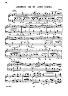 Variations on an Original Theme, J.55 Op.9: para um único musico (Editado por H. Bulow) by Carl Maria von Weber