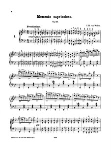 Momento Capriccioso, J.56 Op.12: Para Piano by Carl Maria von Weber
