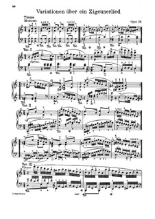 Variations on a Gypsy Song, J.219 Op.55: Para Piano by Carl Maria von Weber