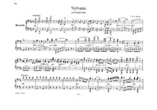 Silvana, J.87: Overture, para piano para quatro mãos by Carl Maria von Weber