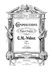 Six Easy Pieces for Piano Four Hands, Op.3 bis: Six Easy Pieces for Piano Four Hands by Carl Maria von Weber
