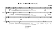 Haiku No.29 for female choir, MVWV 450: Haiku No.29 for female choir by Maurice Verheul