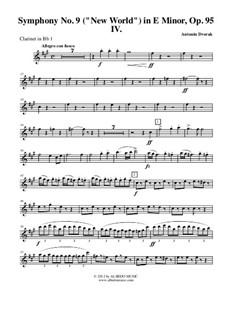 Movement IV: Clarinete em Bb 1 (parte transposta) by Antonín Dvořák
