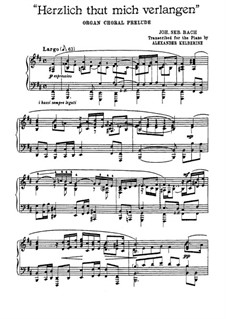 Chorale Preludes, Miscellaneous: Herzlich thut mich verlangen, BWV 727 by Johann Sebastian Bach