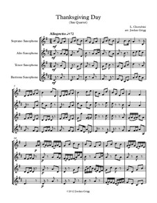 Thanksgiving Day: para quarteto de saxofone by Luigi Cherubini