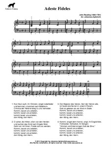 Five famous German Christmas Songs, edition B 02: Five famous German Christmas Songs, edition B 02 by Georg Friedrich Händel, folklore, Franz Xaver Gruber, John Reading