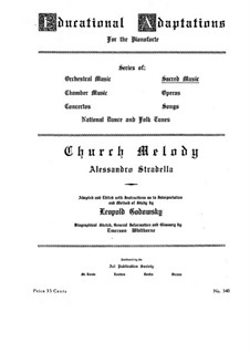 O Salutaris. Church Melody: O Salutaris. Church Melody by Alessandro Stradella