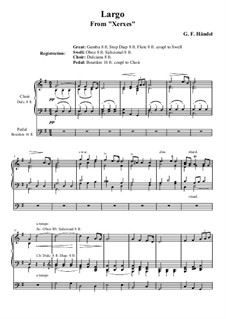 Largo (Ombra mai fu): para orgãos by Georg Friedrich Händel