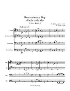 Abide with Me: For mixed quartet by William Henry Monk