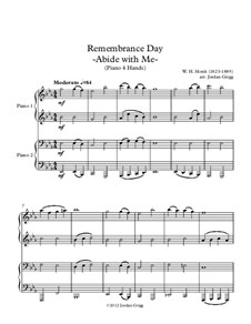 Abide with Me: para piano de quadro mãos by William Henry Monk