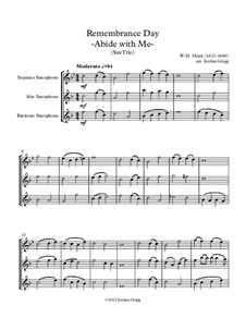 Abide with Me: For saxophone trio by William Henry Monk