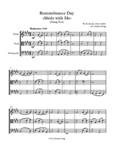 Abide with Me: para trio de cordas by William Henry Monk