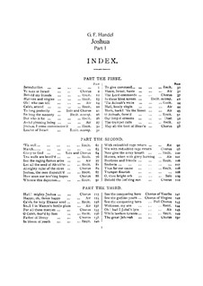 Joshua, HWV 64: Partitura piano-vocal by Georg Friedrich Händel