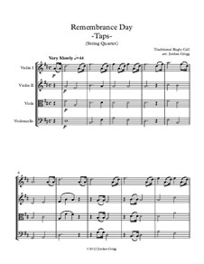 Taps: para quartetos de cordas by Daniel Adams Butterfield