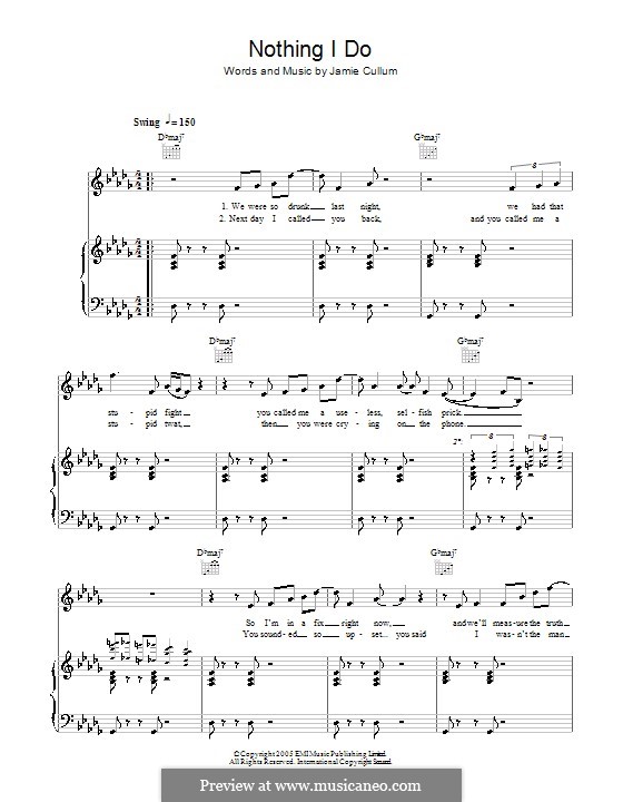 Nothing I Do: Para vocais e piano (ou Guitarra) by Jamie Cullum