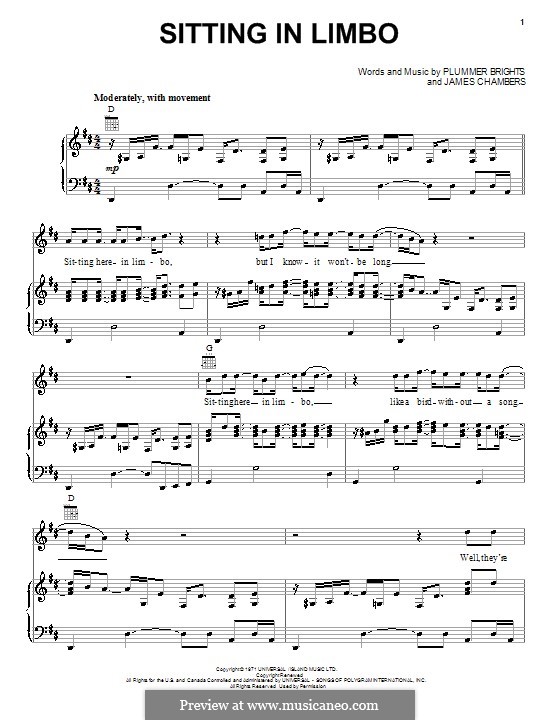 Sitting In Limbo Por J Chambers P Bright Partituras On M sicaNeo