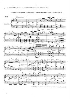 Act II No.7-8 Choir and Ballet: Partitura piano by Carl Maria von Weber