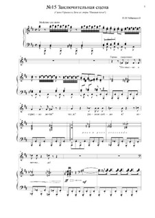Act II, Scene III. No.15 'Кто пылко и страстно любя': para vozes e piano by Pyotr Tchaikovsky