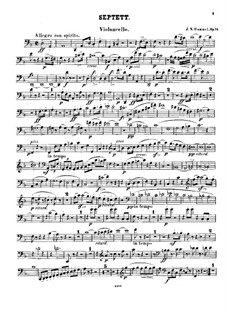 Septet No.1 in D Minor, Op.74: violoncelo parte I by Johann Nepomuk Hummel