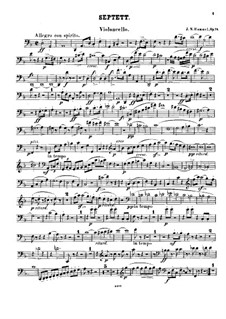 Septet No.1 in D Minor, Op.74: violoncelo parte I by Johann Nepomuk Hummel