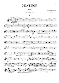 String Quartet No.1 in G Major, Op.112: Partes by Camille Saint-Saëns