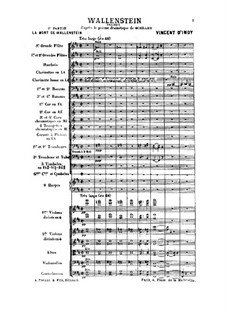 Wallenstein, Op.12: No.3 La mort de Wallenstein by Vincent d' Indy
