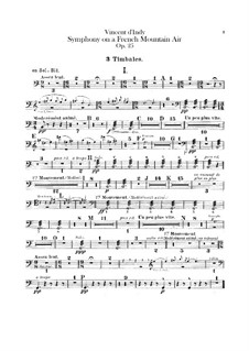 Symphonie sur un chant montagnard français (Symphony on a French Mountain Air), Op.25: Parte percussão by Vincent d' Indy
