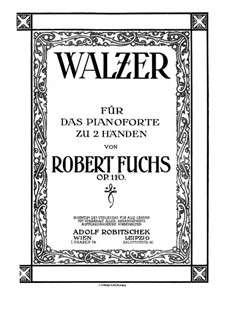 Twelve Waltzes, Op.110: Para Piano by Robert Fuchs