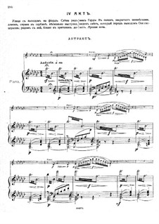 Ole from the Northland, Op.53: Act IV – piano-vocal score by Mikhail Ippolitov-Ivanov