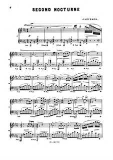 Nocturne No.2 in D Flat Major, Op.4: Para Piano by Joseph Leybach