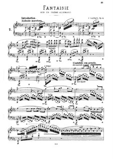 Fantasia on Allemande, Op.5: para um único musico (Editado por H. Bulow) by Joseph Leybach