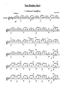 Two Etudes for Guitar Solo, Op.4: Two Etudes for Guitar Solo by BOUROFF