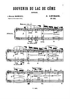 Souvenir du Lac de Côme, Op.168: Para Piano by Joseph Leybach