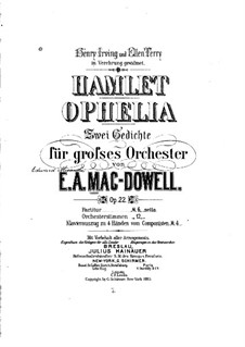 Hamlet and Ophelia, Op.22: Partitura completa by Edward MacDowell