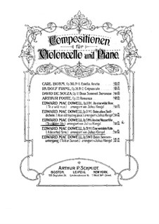 No.6 To a Water-Lily: Para violoncelo e piano - partitura, parte solo by Edward MacDowell
