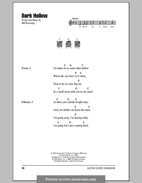 Dark Hollow (The Grateful Dead): Letras e Acordes by Bill Browning