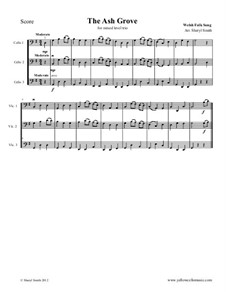 The Ash Grove: For mixed-level cello trio by folklore