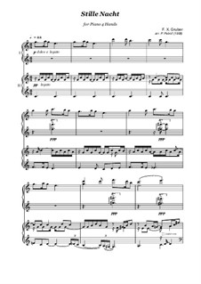 Piano version: For four hands by Franz Xaver Gruber