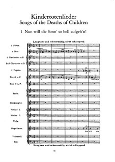 Kindertotenlieder (Songs on the Death of Children): set completo by Gustav Mahler