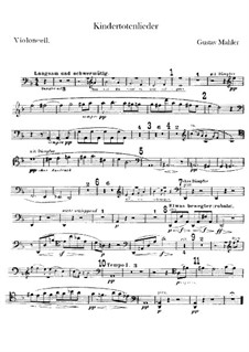 Kindertotenlieder (Songs on the Death of Children): parte violoncelo by Gustav Mahler
