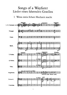 Lieder eines fahrenden Gesellen (Songs of a Wayfarer): Para voz e orquesta by Gustav Mahler