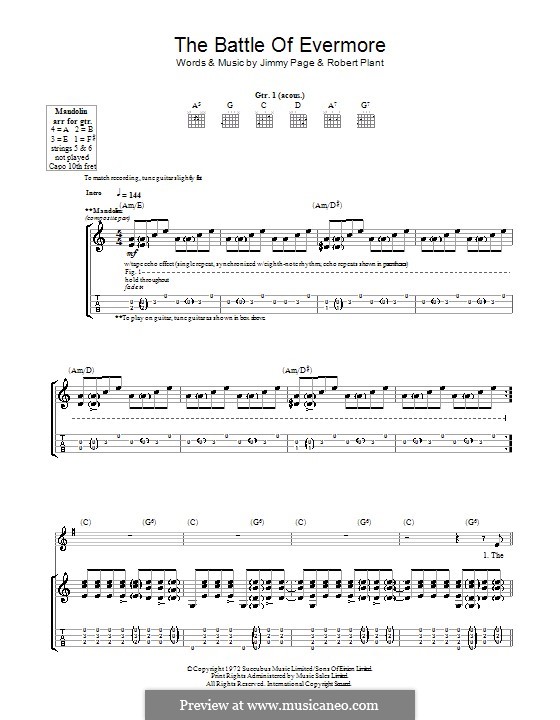 The Battle of Evermore (Led Zeppelin) por J. Page, R. Plant em músicaNeo