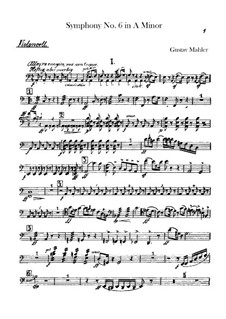 Symphony No.6 in A Minor 'Tragic': Parte Violoncelo by Gustav Mahler